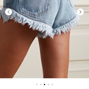 Isabel marant eneidao frayed denim shorts